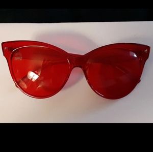 Rainbow Optx red cateye sunglasses